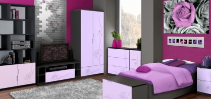 Bērnu istaba BaggiDesign Lillarose Graphite